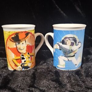 Buzz Lightyear/Woody Toy Story Mugs Cups Heros Deputy Disney Pixar- Set 2- 2010